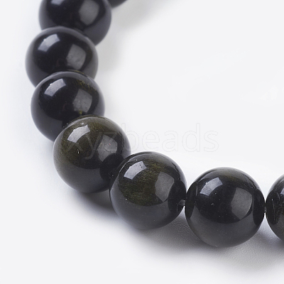 Wholesale Natural Golden Sheen Obsidian Beads Strands Xyzbeads