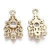 Brass Micro Pave Cubic Zirconia Chandelier Component Links KK-R111-030-2