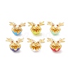 Rack Plating Brass Enamel & Zircon Pendants KK-B053-05G-1