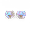 Electroplate Transparent Glass Beads GLAA-T022-13-B01-2