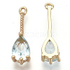 Transparent Glass Pendants X-GLAA-R212-13D-2