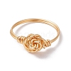 Brass Wire Wrap Finger Ring RJEW-TA00113-4