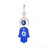 Handmade Evil Eye Lampwork Pendants Decorations HJEW-JM01008-04-1