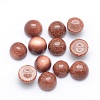 Synthetic Goldstone Cabochons G-P393-R24-4MM-1