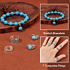   Synthetic Turquoise Pendant Necklace & Stretch Bracelets & Dangle Earrings & Ring Jewelry Sets SJEW-PH0001-13-4