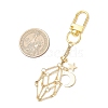 Brass Macrame Pouch Empty Stone Holder Pendant Decoration HJEW-JM03303-01-3
