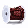 Braided Cowhide Leather Cord NWIR-N005-01A-6mm-3