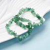 Unisex Chip Natural Green Aventurine Beaded Stretch Bracelets BJEW-S143-11-6