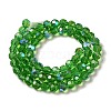 Electroplate Transparent Glass Beads Strands LS-EGLA-A035-T8mm-L11-2