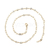 Brass Paperclip Chains Necklace for Women NJEW-P265-29G-3