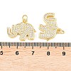 Brass Micro Pave Cubic Zirconia Pendants KK-C162-086A-G-3