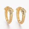 Brass Micro Pave Cubic Zirconia Huggie Hoop Earrings EJEW-L231-47G-1