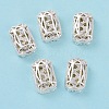 Eco-friendly Brass Micro Pave Cubic Zirconia Multi-strand Links KK-D076-05B-S-4