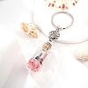 Glass Wishing Bottle Pendant Keychain PW-WG5EE2B-05-1