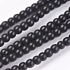 1 Strand Dyed Black Round Synthetic Turquoise Beads Strands X-TURQ-G106-4mm-02C-1