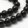 Natural Black Onyx Beads Strands G-N0309-23-6mm-3