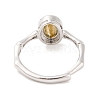 Oval Natural Labradorite Adjustable Rings RJEW-Q817-04P-02-3