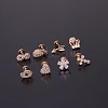 Brass Micro Pave Clear Cubic Zirconia Cartilage Earrings WGF4DCF-20-2