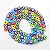 Handmade Evil Eye Lampwork Bead Strands LAMP-J030-10x10mm-M-2