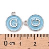 Platinum Plated Alloy Enamel Charms ENAM-S118-04G-P-3