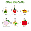 60Pcs 6 Style Alloy Enamel Pendants FIND-DC0002-37-2