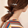 2Pcs 2 Styles Leaf Alloy Rhinestone Hair Bobby Pins OHAR-LP0001-24-3