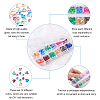 Craftdady 240Pcs 12 Color Transparent Glass Cabochons GGLA-CD0001-10-12