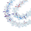 Electroplate Transparent Glass Beads Strands EGLA-Q136-01A-07-3