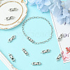 10Pcs Rack Plating Brass Fold Over Clasps KK-SC0006-67P-5