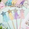 12Pcs 4 Colors Polyester Sequin Star Fairy Wand DIY-CP0011-94A-3