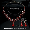 Alloy & Rhinestone Studs Earrings & Necklaces Set PW-WG1364A-11-1