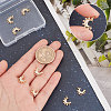 Beebeecraft 8Pcs Brass Micro Pave Clear Cubic Zirconia Charms KK-BBC0003-72-3