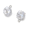 Brass Pave Clear Cubic Zirconia Charms CU-CBAD360-08P-01-2