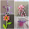 500Pcs UV Plating Acrylic Beads OACR-SP0001-85A-6