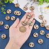 Undyed Wood Connectors Charms WOOD-BC0001-05-3