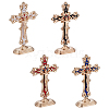 4Pcs 4 Colors Religion Alloy Enamel Crucifix Cross Statue Display Decorations DJEW-UN0001-09-1