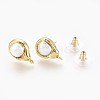 Natural Cultured Freshwater Pearl Stud Earring Findings PEAR-P059-B01-1