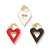 Rack Plating Brass Enamel Pendants KK-D073-26G-1