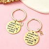 201 Stainless Steel & Brass Letter Keychain KEYC-YW00095-01-5