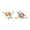 Alloy Enamel Pendants ENAM-G212-04G-4