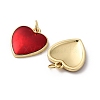Brass Enamel Pendants KK-S525-11G-B-2