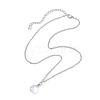 Ocean Theme 304 Stainless Steel Clear AB Glass Pendant Cable Chain Necklaces NJEW-JN05172-01-4