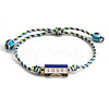 Evil Eye Cotton Cord Bracelets PW-WG911A8-03-1