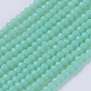 Opaque Solid Color Glass Bead Strands GLAA-F076-A09-1