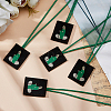5Pcs Non-woven Fabrics Rectangle with Saint Pendant Necklaces NJEW-DC0001-30-4