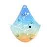 Marine Organism Series Fan Shape Acrylic Pendants OACR-Q101-03C-1