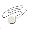 304 Stainless Steel Blank Pendant Necklaces NJEW-P329-04D-P-4