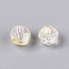 Transparent Spray Painted Glass Beads X1-EGLA-N018-4mm-10-3