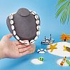 Unicraftale Natural Cowrie Shell Beaded Necklace for Women NJEW-UN0001-40-3