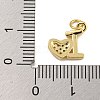 Rack Plating Brass Micro Pave Clear Cubic Zirconia Charms KK-U030-22G-3